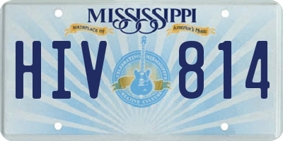 MS license plate HIV814