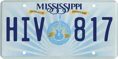 MS license plate HIV817