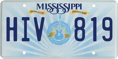MS license plate HIV819