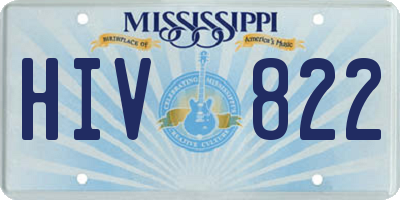MS license plate HIV822