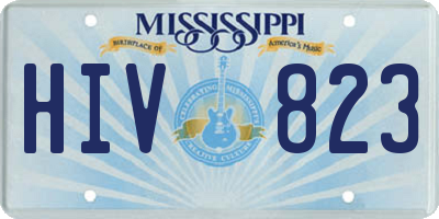 MS license plate HIV823