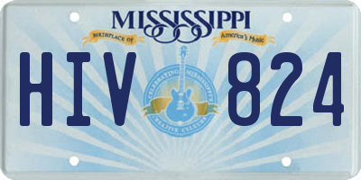 MS license plate HIV824