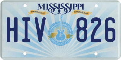 MS license plate HIV826