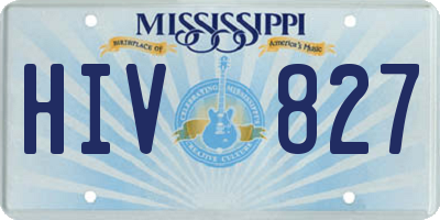 MS license plate HIV827