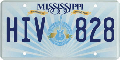 MS license plate HIV828
