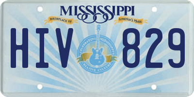 MS license plate HIV829