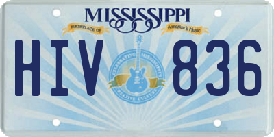 MS license plate HIV836