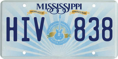 MS license plate HIV838