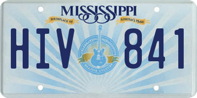 MS license plate HIV841