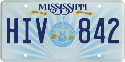 MS license plate HIV842