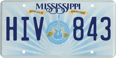 MS license plate HIV843