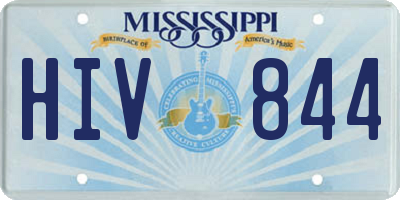 MS license plate HIV844
