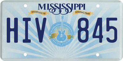 MS license plate HIV845