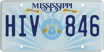 MS license plate HIV846