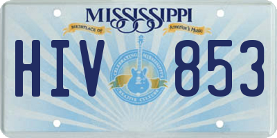 MS license plate HIV853