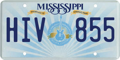 MS license plate HIV855