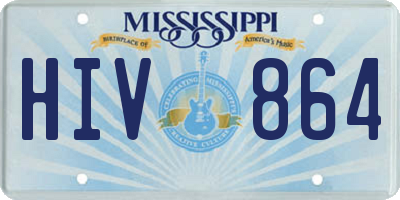 MS license plate HIV864