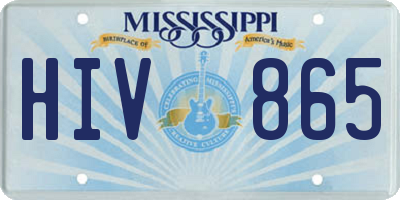 MS license plate HIV865