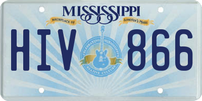 MS license plate HIV866
