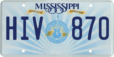 MS license plate HIV870