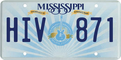 MS license plate HIV871
