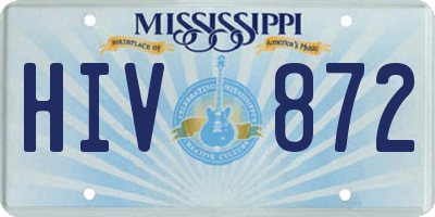 MS license plate HIV872