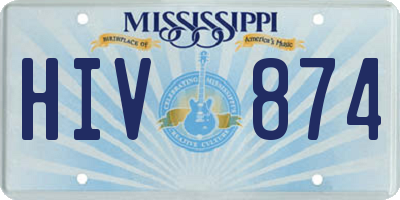 MS license plate HIV874