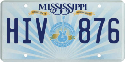 MS license plate HIV876
