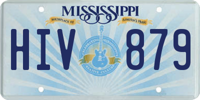 MS license plate HIV879