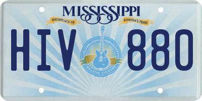 MS license plate HIV880