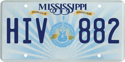 MS license plate HIV882