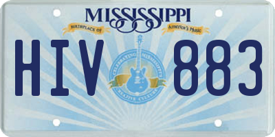 MS license plate HIV883