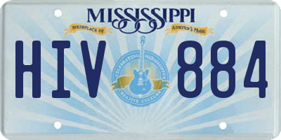 MS license plate HIV884