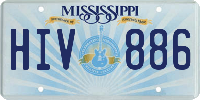 MS license plate HIV886