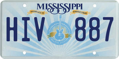 MS license plate HIV887