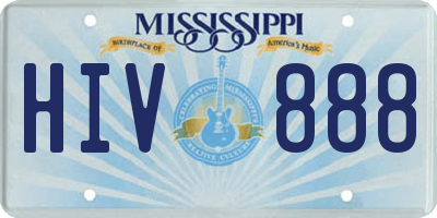 MS license plate HIV888