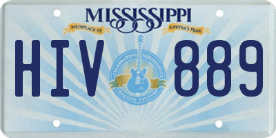 MS license plate HIV889
