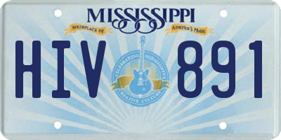 MS license plate HIV891