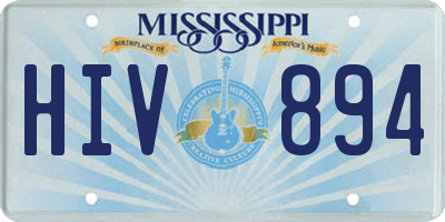 MS license plate HIV894