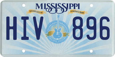 MS license plate HIV896