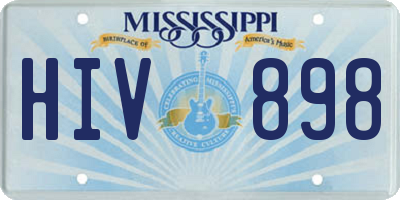 MS license plate HIV898