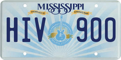 MS license plate HIV900