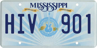 MS license plate HIV901
