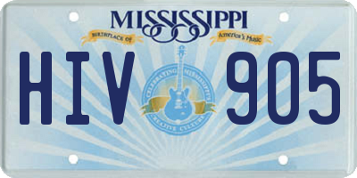 MS license plate HIV905