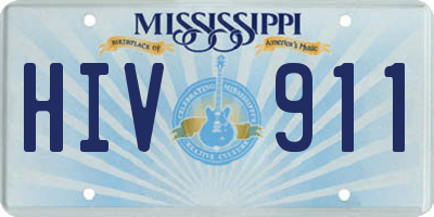 MS license plate HIV911