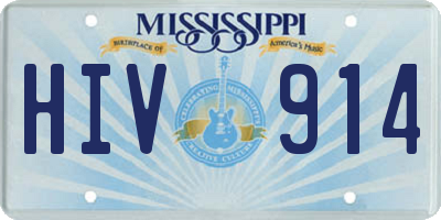 MS license plate HIV914