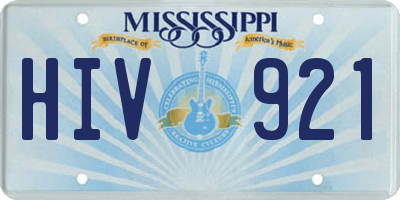 MS license plate HIV921