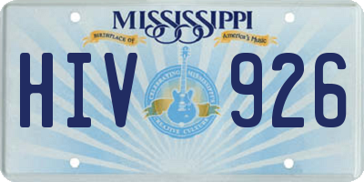 MS license plate HIV926