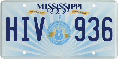 MS license plate HIV936