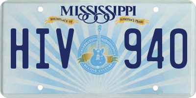 MS license plate HIV940